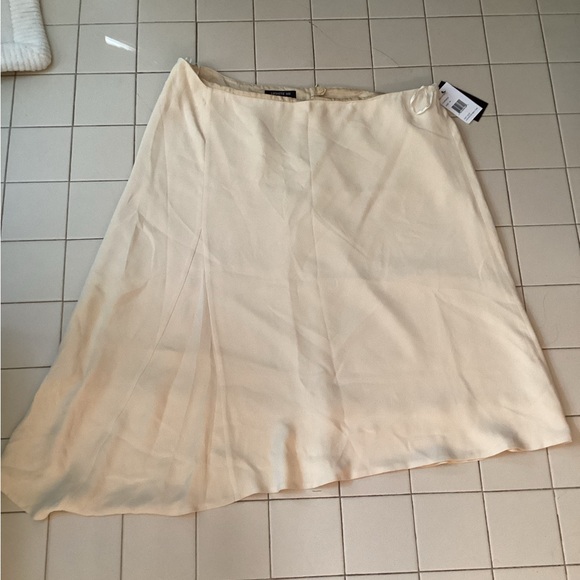 Lafayette 148 New York Cream Midi Skirt